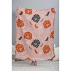 BlueLela Christmas sweater pattern pink 56"x46" Woven Throw Blanket - Deny Designs - 3 of 4