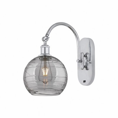 Athens Deco Swirl - 1 Light Arm Swivels Side to Side Wall Sconce In Industrial Style-13.38 Inches Tall and 8 Inches Wide