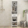 64.96" H Bathroom Storage Cabinet Narrow Height Slim Freestanding Cabinet With Doors Drawer Adjustable Shelves - 3 of 4