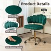 RISOKEYS Cute Office Chair with Back,Comfy Armless Office Chairs & Velvet Desk Chair with Wheels,360 Swivel Makeup Chair with Adjustable High - 2 of 4