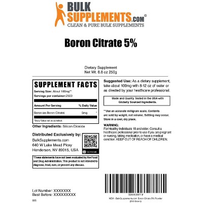 BulkSupplements Boron Citrate Powder
