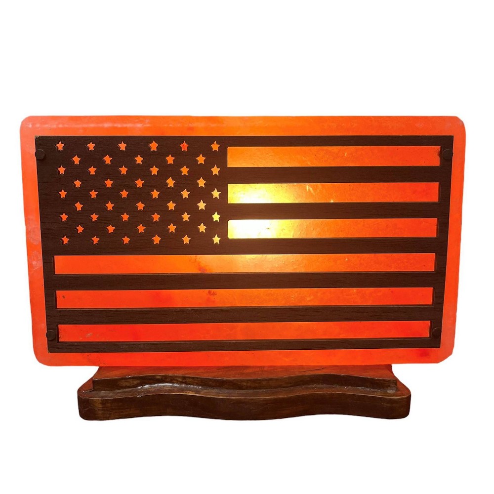 Photos - Floodlight / Street Light USA Flag Himalayan Salt Novelty Table Lamp Pink - Q&A Himalayan Salt