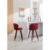 20.9" Velvet Counter Height Bar Stools Set of 2 with Solid Wood Legs and 360¡ã Swivel for Kitchen, Dining, or Bar - 2 of 4