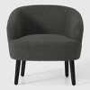 WestinTrends Alexandria 29" Wide Mid Century Modern Faux Shearling Barrel Accent Arm Chair (Set of 2) - 4 of 4