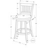 NicBex Set of 2  Bar Stools for Kitchen Island,Leather Counter Bar Stools with Wood legs,44 inch Bar Chairs for Dining Rooms,Kitchens Islands - 3 of 4