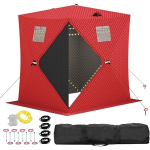 TackView Pop Up Ice Fishing Tent, Windproof Portable Hub Design - 1 of 4