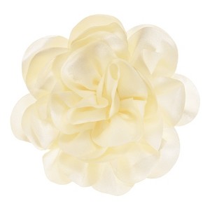 Unique Bargains Alloy Satin Fabric Big Rose Flower Dainty Brooches Pins 1 Pc - 1 of 4