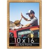 PosterPalooza | 10x16 Thin Bamboo Picture Frame, UV Acrylic, 2 Finishes - Gold and Brown - 2 of 4