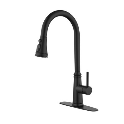 Munora Single Handle High Arc Pull Out Kitchen Faucet with Pull Down Sprayer, Brushed Gold