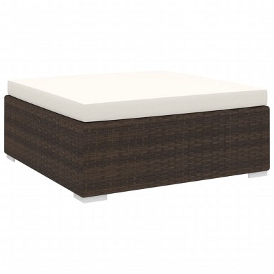 vidaXL Footstool Dark Gray 27.6 in.x21.7 in.x16.1 in. Microfiber Fabric