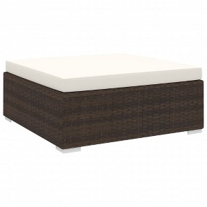 vidaXL Footstool Dark Gray 27.6 in.x21.7 in.x16.1 in. Microfiber Fabric - 1 of 4