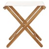 Folding Chair Set of 2 Cream White vidaXL - 3 of 4