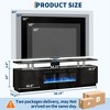 70''Fireplace TV Stand,Entertainment Center with 36'' Firplace, 2 Tier TV Console Cabinet,Electric Fireplace Heater with LED Light(12 Flame Colors) - 2 of 4