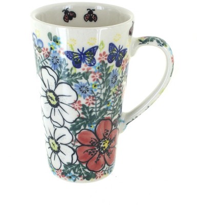 Blue Rose Polish Pottery Isabella Large Coffee Mug