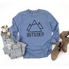 Simply Sage Market Women's Outsider Mountains Long Sleeve Garment Dyed Tee - 2 of 2