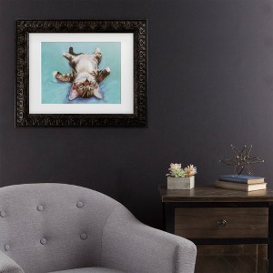 Trademark Fine Art Pat Saunders-White Little Napper Matted Framed Art - 1 of 4