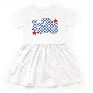 The Juniper Shop Patriotic 1776 Checkered Toddler Dress - 1 of 4