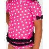 RuffleButts Girls Classic Bow Short Sleeve UPF50+ Rash Guard 2-Piece Swimsuit, with Signature Rear Ruffles - 4 of 4