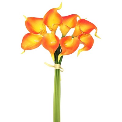 Artificial Calla Lily Bundle (14'') Orange - Vickerman