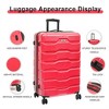 BEAFUP Luggage Sets ABS+PC Hardshell 3pcs Luggage Hardside Lightweight Durable SuitcaseSpinner Wheels Suitcase with TSA Lock (20/24/28), Red - 4 of 4