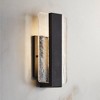 Possini Euro Design Cascadia Modern Wall Light Sconce Black Metal Hardwire 6" Fixture LED Piastra Art Glass for Bedroom Bathroom Vanity Living Room - 2 of 4