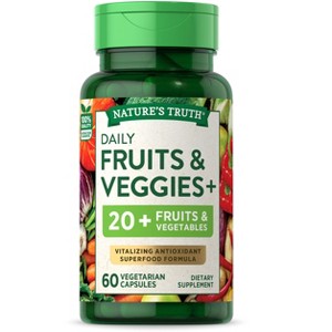 Nature's Truth Super Fruits and Veggies | 60 Vegetarian Capsules - 1 of 4