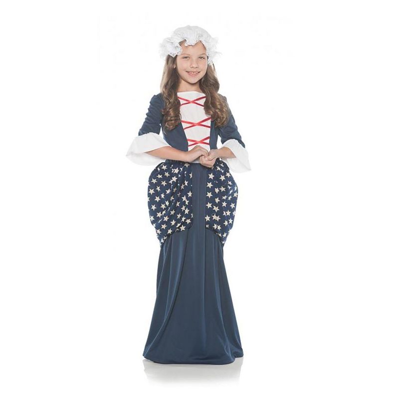 Underwraps Costumes Betsy Ross Child Girls Costume Medium, 1 of 2