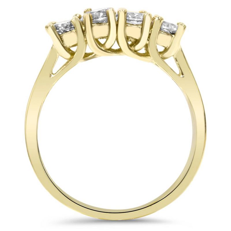 Pompeii3 1ct Diamond Yellow Gold Curve Wedding Ring Enhancer, 2 of 6