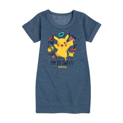 - Pokémon - I'm So Sweet Graphic Short Sleeve Fleece Dress