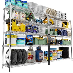 Adjustable Garage Wire Shelving Unit for Kitchen, Laundry Room, Pantry, Warehouse, Basement - 1 of 1
