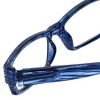 Calabria 757 Reading Glasses with Striped Designs & Matching Case in Blueberry +2.50 - 4 of 4