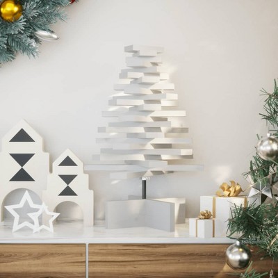 Aghana Digitals White Solid Pinewood Rotatable Medium Christmas Tree with Adjustable Branches for