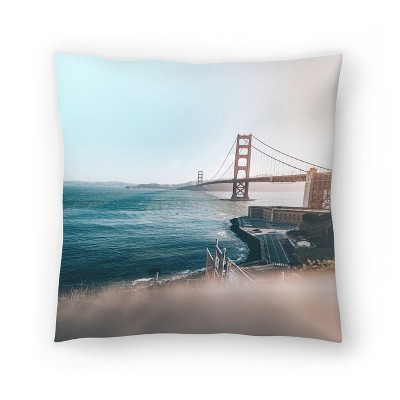 Golden Gate In Sunrise by Tanya Shumkina Throw Pillow   - Americanflat