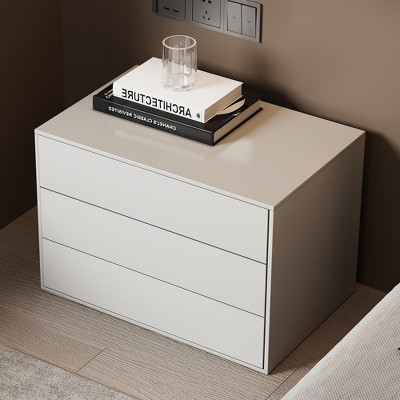 Luck Live The three-drawer bedside table, which is 31.4 inches in size, can be used as a storage cabinet in both the bedroom and the living room.