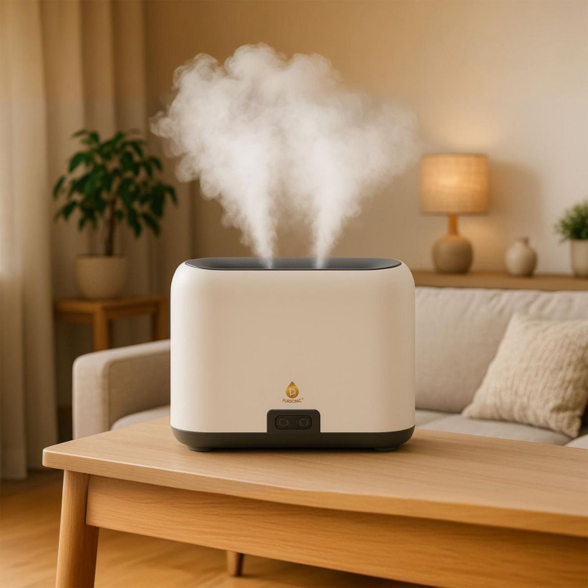 FlameGlow Aromatherapy Diffuser, Pursonic 6-Pack Essential Oils & Portable 360° Hi-Res Wireless Speaker - thumbnail 3