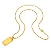 Crucible Men's Small Beveled Edge Antiqued Gold Dog Tag Necklace - 4 of 4