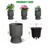 Set of 2 Self-Watering Planters (14") with drainage holes & water monitor. Perfect for patio, porch, living room, or home office. - 2 of 4