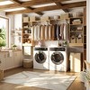 Aheaplus Laundry Room Closet System with Hanging Rods, Wall-Mounted Closet Organizer with Storage Shelves and Drawers - 2 of 4