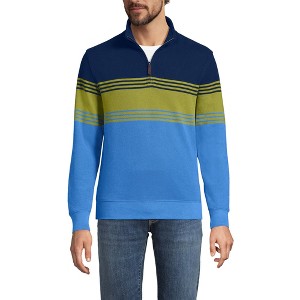 Lands' End Men's Bedford Rib Quarter Zip Sweater - 1 of 4