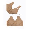 Allegra K Women's Removeable Pads Wirefree Sleep Vest Tops Bralettes - 3 of 4
