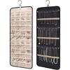 48-Pocket Double-Sided Rotating Jewelry Organizer, Oxford Fabric Hanging Storage for Earrings & Necklaces - 2 of 4