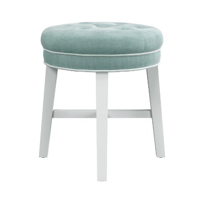 18" Sophia Tufted Backless Wood Vanity Stool - Hillsdale Furniture