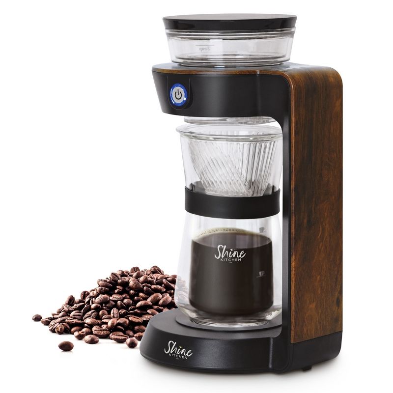Shine Kitchen Co. Autopour Automatic Pour Over Coffee Machine – Black, 1 of 13