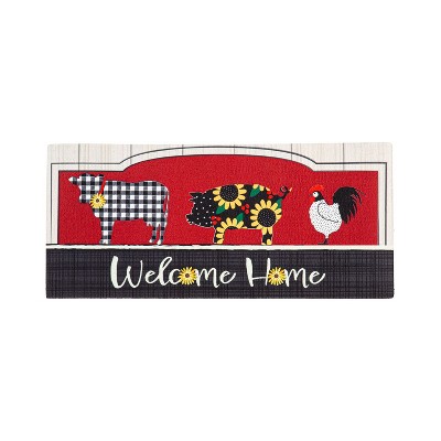 Evergreen Farm Friends Sassafras Indoor Outdoor Switch Doormat 1'10"x10" Multicolored