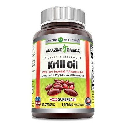 Amazing Omega Superba Krill Oil 500 Mg 60 Softgels