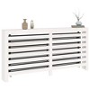 vidaXL Radiator Cover - White Solid Pine Wood Decorative Shelf with Modern Slat Design, Dimension 66.5"x7.5"x33.1" - 4 of 4