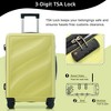 ChicFurnit Luggage 20"/24"/28" Hardside Large Checked Luggage, 3 Pcs ABS Hardside Luggage Sets, TSA Lock, Spinner Wheels, Tawny, 29.53"*19.29"*11.81" - 3 of 4