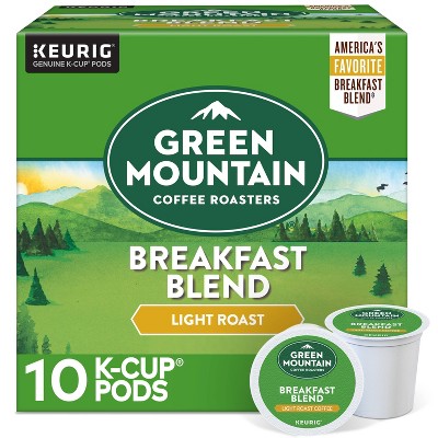 Green Mountain Light Roast Breakfast Blend Coffee Pods - 3.9oz/10ct