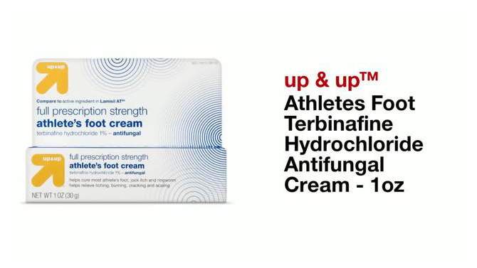 Athletes Foot Terbinafine Hydrochloride Antifungal Cream - 1oz - up &#38; up&#8482;, 2 of 6, play video