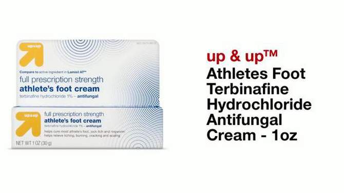 Athletes Foot Terbinafine Hydrochloride Antifungal Cream - 1oz - up &#38; up&#8482;, 2 of 6, play video